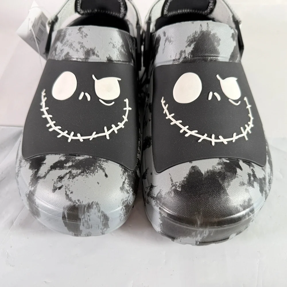 Disney Nightmare Before Christmas Jack Skellington Clogs Mens 10 Gray New